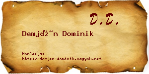 Demjén Dominik névjegykártya