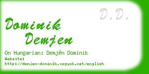 dominik demjen business card