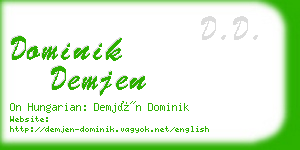 dominik demjen business card